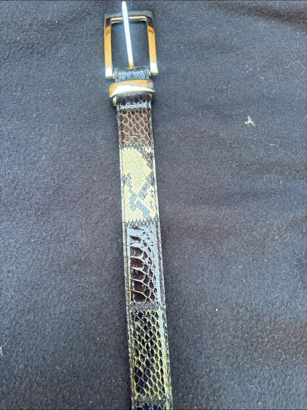 Paul Harris Genuine Snakeskin Leather Belt - Tan Vintage Excellent Condition